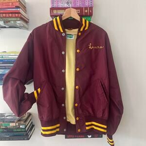 Vintage 1970s Equestrian Bomber Varsity Jacket - Laura Personalization Size M